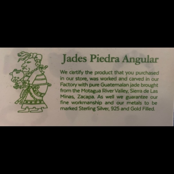 Sterling silver with real Guatemalan jade ✨ - Picture 4 of 4